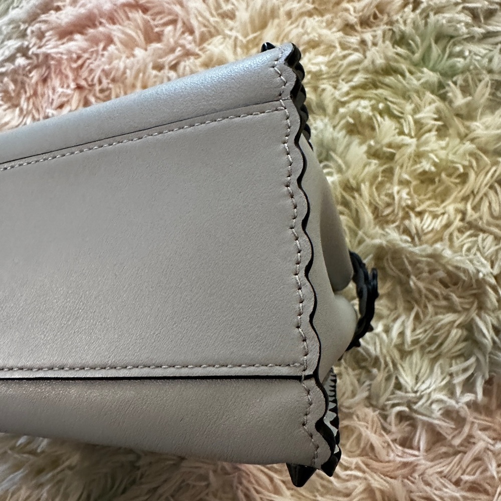 Fendi Peekaboo Mini Light Blue Studded Leather Two-Way Top Handle Bag - Picture 8 of 15